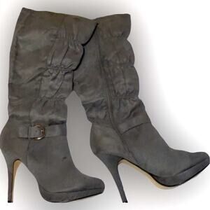 Dreams Ester Size 8 Platform Spike Heeled Boots Grey